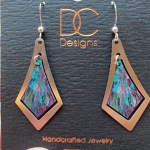 NWOT Handcrafted Abstract Art Earrings